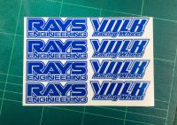 สติ๊กเกอร์ Rays Volk ติดก้านล้อTE37 สะท้อนแสง3Mแท้ สีน้ำเงิน (1ชุด=4ล้อ)