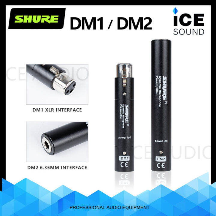 SHURE DM1 DM2 Dynamic Microphone Transistor Amplifier stage microphone