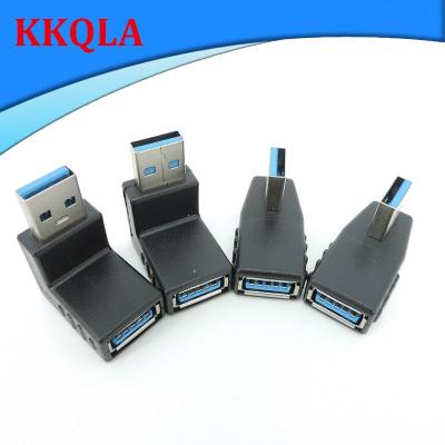 QKKQLA 4types 1pcs USB 3.0 A Male to Female Adapter Connector converter plug cable Adapters90 Degree Angle Coupler For Laptop PC
