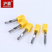 HUHAO 1PC 6mm Carbide Milling Cutter One Flute Spiral Cutter Router Bit CNC End Mill สําหรับ MDF Tugster Steel Router Bits สําหรับไม้