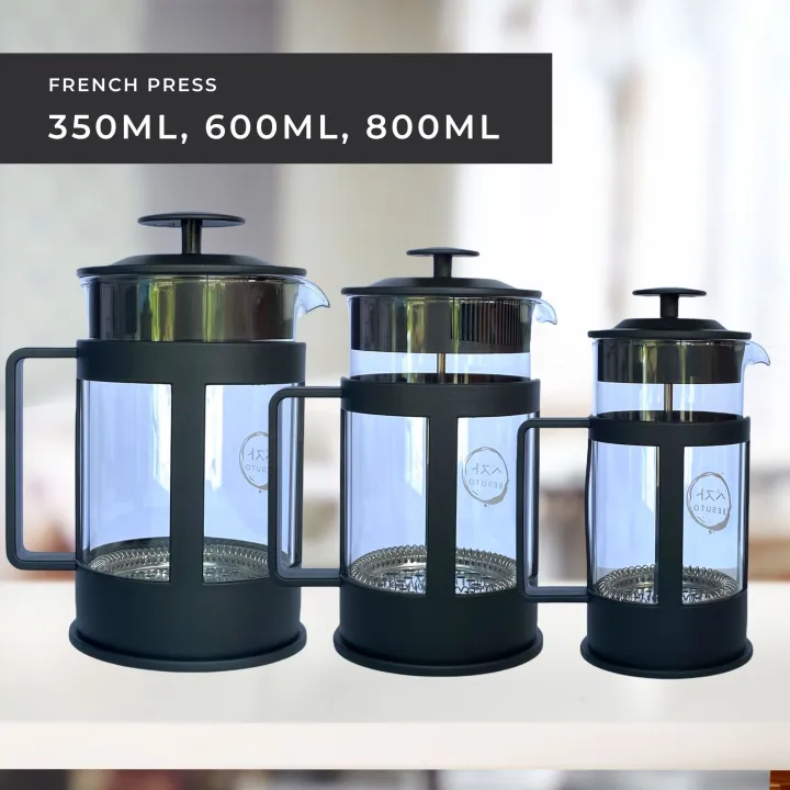 Heat Resistant French Press with Stainless Plunger Authentic Besuto