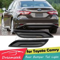 สะท้อนหลัง LED กันชนท้ายรถ Camry XV70 2018 2019 2020 2021 2022ไฟเบรคการขับขี่2023พร้อมเลนส์สัญญาณเลี้ยวต่อเนื่องแบบไดนามิกสีแดง/สีควัน