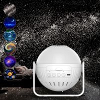 LED Star Projector Night Light 6 in 1 Planetarium Projectionr Galaxy Starry Sky Projector Lamp USB Rotating Night Lights 우주 무드등