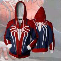 2018 marvel avengers insomniac คนแมงมุม PS4 zipper hoodies ซูเปอร์แรงบันดาลใจ