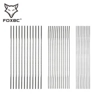 FOXBC 12pcs 130mm 5 Inch Plain End Scroll Saw Blades 10/12/28 TPI Power Tools Accessories for Woodworking DIY Shoes Accessories