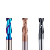 End Mill 2Flute Carbide Milling Cutter Coating Tungsten Steel Endmill Cutting Tool เครื่องมือตัด CNC maching Cutting Tool บิตเราเตอร์สําหรับไม้