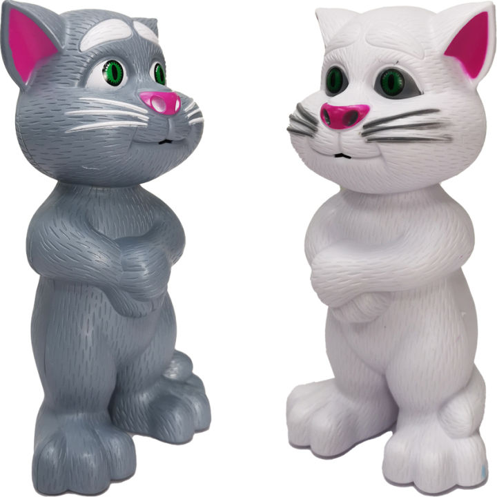 cfdtoys-ตุ๊กตา-แมวเล่านิทาน-แมวอัดเสียง-แมวทอมอัจฉริยะ-พูดได้-เวอร์ชั่นภาษาไทย-talking-tom-cat-thai-คละสี-6079g