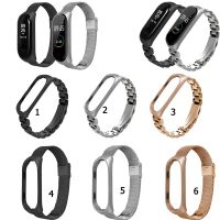 【CHUYANG SHOP】  ☏สายสายนาฬิกาข้อมือ Milan เหล็กสำหรับ Xiaomi Mi 3 4 Miband