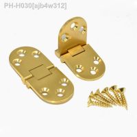 1 Pcs/set 180 Degree Copper Flap Hinge Flip Concealed Round Table Hinge Folding Table Copper Hinge Furniture Hardware 70x30mm