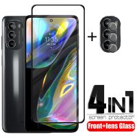 (Hulux electron) 4-In-1สำหรับ Motorola Moto G82แก้วสำหรับ Moto G82กระจกเต็มฝาครอบฟิล์มป้องกันหน้าจอสำหรับ Moto G 82 G82 5กรัมเลนส์แก้ว