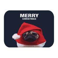 Entrance Door Mats Christmas Dog Funny Pug French Bulldog Kitchen Living Room Rug Waterproof Anti-Slip Bathroom Carpet  48228-2