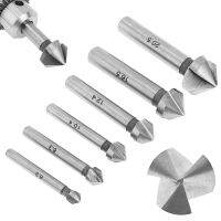 6ชิ้น Countersink สว่าน,3ขอบ90องศาขูด End Mill ตัด Chamfering ไฮสปีด Countersink สว่าน