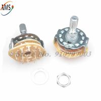 2PCS RS25 Band switch 2P4T 2P5T 2P6T 3P3T 3P4T Mount Rotary Switch Selector Band 2 Pole 5 Position Knob Switch Band Switches