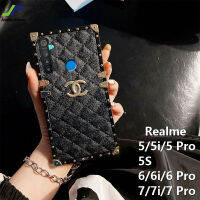 JieFie สแควร์สำหรับ Realme 5i / 6i / 7i / 5S / 5/5/6/6/7/7 Pro กรณี Chrome ป้องกันโทรศัพท์ TPU