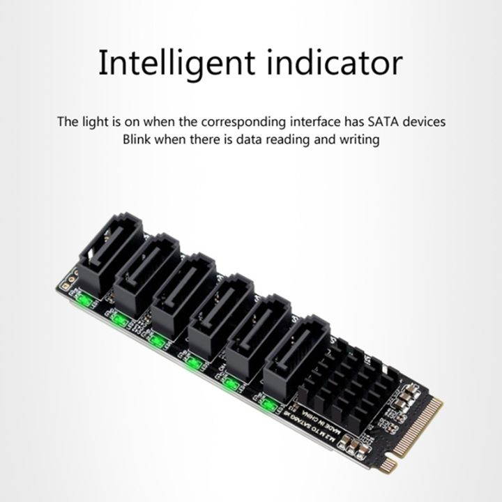 m-2-mkey-pci-e-riser-card-m-2-nvme-to-sata3-0-pcie-to-sata-6gpbsx6-port-expansion-card-asm1166-support-pm-function