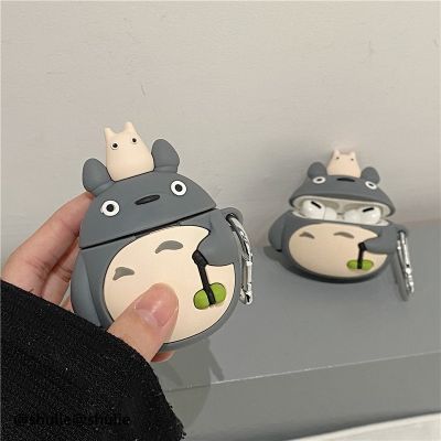 Japan Cartoon Anime My Neighbor Totoro 3D Silicone Earphone Case For Airpods 1 2 Pro Wireless Charging Box For Airpods 3 Cover Headphones Accessories