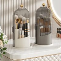 【YD】 360° Rotating Makeup Holder With Lid Luxury Organizer Eyebrow Storage