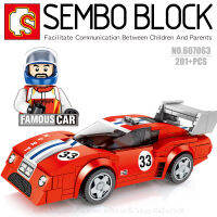 บล็อกตัวต่อรถแข่ง พร้อมมินิฟิกเกอร์ 1 ตัว SEMBO BLOCK 607063 จำนวน 201 ชิ้น