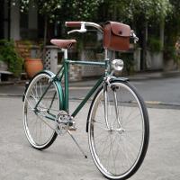 Retro Bicycle Electric Vehicle Scooter Leather Waterproof Universal Hanger Handlebar Bag Front Bag