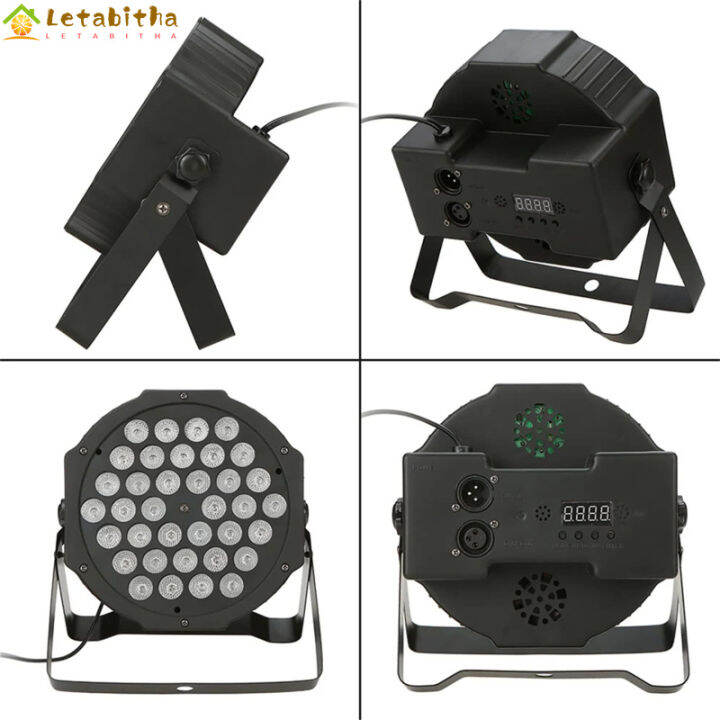 letabitha-ไฟ-led-เวที-rgbw-36ดวงเอฟเฟ็กต์-dmx-ไฟแฟลตพาร์5โหมดสำหรับการแสดงบนเวที512หลอดไฟยูวีพลังงานสูงสำหรับดิสโก้บาร์คลับ