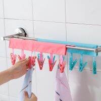 Multifunctional Travel Hanger Portable Folding 6 Clips Towel Socks Traveling Hanger Racks For Socks Storage Travel Accessories