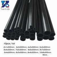 10pcs / lot High quality carbon fiber tube: 2mm-10mm hollow tube / carbon tube / carbon fiber rod / kite model Wires Leads Adapters