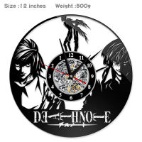 12" Vinyl Record Wall Clock Death Note Style Clocks for Living Room Silent Vintage CD Hanging Clock