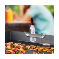 1 Piece Stainless Steel Grill Barbecue Tool Hold Rack Griddle Spatula Holder (27cm)