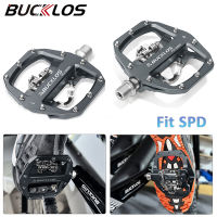 BUCKLOS MTB เหยียบจักรยานฟังก์ชั่นคู่แบนล็อค Clipless เหยียบกับ SPD รองเท้าจักรยานปิดผนึกลื่นเหยียบจักรยานล็อคตัวเอง