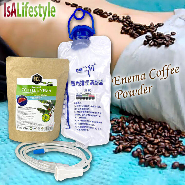 IsALifestyle Coffee Enema Powder Natural Colon Cleansing Enema Kit Bag
