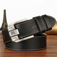 New Men Luxury Brand Casual Genuine Leather Belt High Quality Retro Alloy Pin Buckle Belt for Jeans Men Design Brown Black Belts Belts