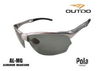 แว่นตา Outdo เลนส์ตัดแสง Sport Polarized Sunglasses with Spring Temple UV400 ปรับจมูกได้ วัสดุกรอบ Aluminium-Magnesium Light weight ป้องกันการกัดกร่อนของโลหะ