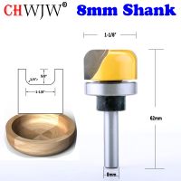 【DT】hot！ CHWJW 1PC 8mm Shank 1-1/8  Diameter Bowl   Tray Template Router Bit Wood Cutting woodworking router bits