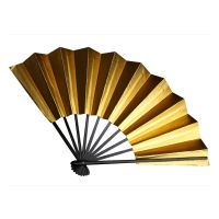 Gold Folding Japanese Paper Fan Decorations Bamboo Vintage Hand Held Fan Personalized Wentylator Japanese Decoration Home AA50SZ