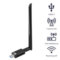 การ์ดเครือข่ายแล็ปท็อปการ์ดเครือข่ายยูเอสบี Usb3.0ความเร็วสูง Wi-Fi 6อะแดปเตอร์สำหรับแล็ปท็อป/เดสก์ท็อปแบนด์คู่5Ghz/2.4Ghz ไร้สายเครื่องรับสัญญาณเพิ่มประสิทธิภาพของเครือข่าย