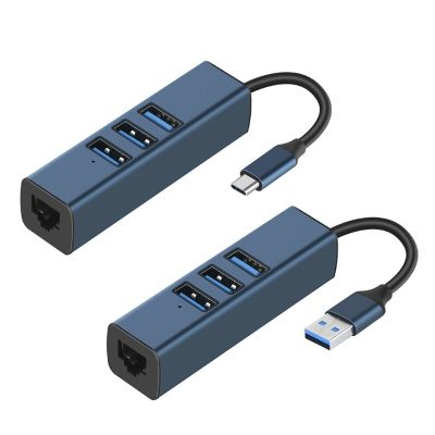 M68F ฮับ USB USB3.0 2.0 TypeC เพื่อ100เมตรอีเธอร์เน็ต RJ45พอร์ตการถ่ายโอนสายเคเบิลอะแดปเตอร์ Feona