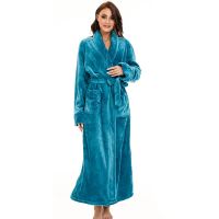 Mens Womens Winter Warm Robes Fluffy Fleece Dressing Gown Long Sleepwear Lounge Housecoat Fuzzy Bathrobe for Hotel and Spa