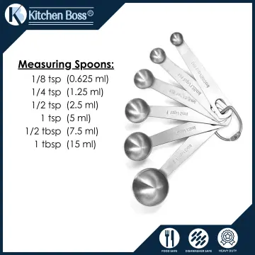 Last Confection 6pc Stainless Steel Measuring Spoons Set Teaspoon and  Tablespoon Measurements