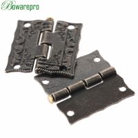 4 Buah Kotak Perhiasan Antik Casing Kayu Engsel Kecil Furnitur Perunggu Antik Lemari Kabinet Fitting Besi dengan Sekrup 26x23Mm