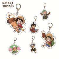 DZYSGY พวงกุญแจลูฟี่อะคริลิคมีขอบคู่ Zoro Luffy โซโรเซนจิลูฟี่พวงกุญแจจี้กระเป๋าญี่ปุ่นอนิเมะลูฟี่โคมไฟอะคริลิก Kado Ulang Tahun