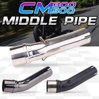 ท่อกลางแบบเลื่อนได้สำหรับ Honda CM500 CM300 Rebel CMX ข้อต่อท่อเชื่อมกลางถึง51MM Mufflers ทางเข้า