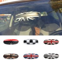 Union Jack Car Interior Rear View Mirror Cover For Mini Cooper S R50 R52 R53 Rearview Mirror Cap Shell Countryman Accessories