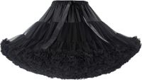 ฤดูใบไม้ผลิใหม่ออกแบบสตรี3ชั้นจีบ Tulle ticoat Tutu Puffy Party คอสเพลย์ Skirt