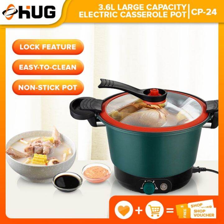 3.6L Electric Micro Pressure cooker Nonstick Cooking Pot w/ Lock