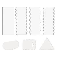 7 Pcs Icing Smoother Cake Scraper Set Frosting Cake Spatula Decorating Comb Tool Scraper Cake Tools DIY