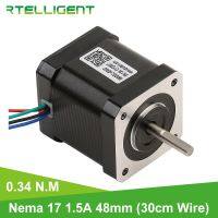 Rtelligent Nema 17 0.34nm 48.1ออนซ์มอเตอร์สเต็ปปิ้ง1.5a 48มม. สำหรับมอเตอร์เครื่องพิมพ์3d