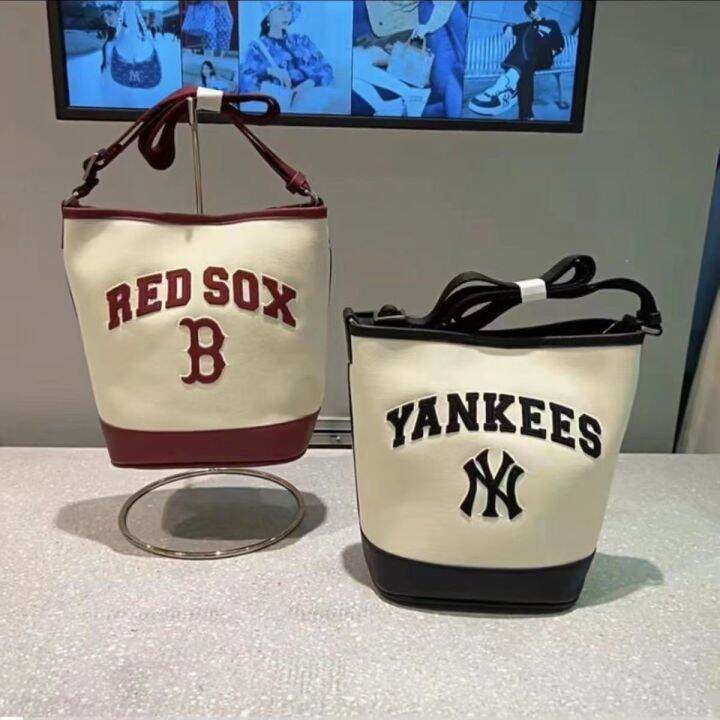 mlb-official-ny-korea-ml-bucket-bag-shoulder-bag-new-summer-presbyopia-ny-fashion-casual-messenger-bag-class-commuter-bag