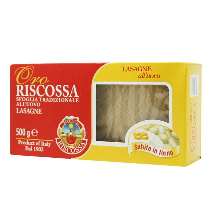 promotion-riscossa-lasagne-with-egg-95-500-g-เส้นพาสต้า-มีส่วนผสมของไข่ไก่-นำเข้าจากอิตาลี-ri14