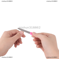 mishun318862 5pcs พลาสติกจับโลหะสองด้านเล็บไฟล์เล็บมือเท้าเครื่องมือ