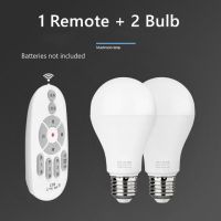 E27หลอดไฟ Smart Led รีโมทคอนโทรลไร้สาย6W 9W 12W Rf 2.4G ปิดไฟเย็นอุ่นได้ตั้งเวลาไฟกลางคืนหลอดไฟ Led หรี่แสงได้